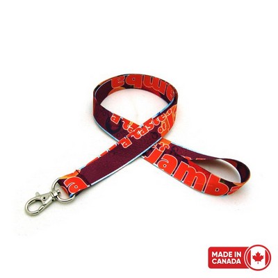 3/4" Digitally Sublimated Lanyard w/ Deluxe Swivel Hook